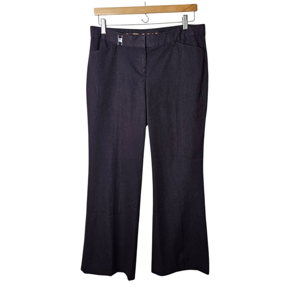 Express 8 Deep Purple Editor Pants Barely Boot Low Rise Stretch Work Career ~
